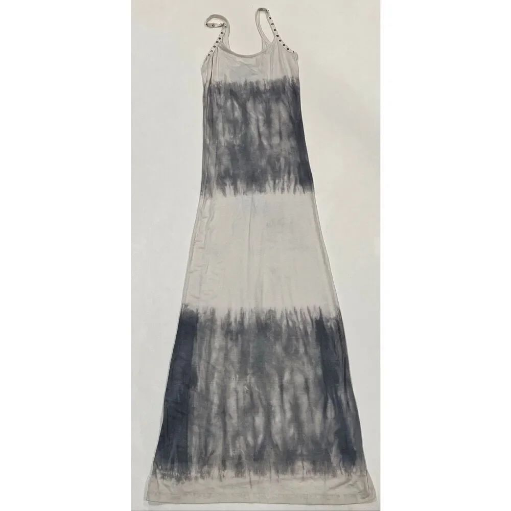NWT Topshop Tie-Dye Maxi Dress StudโStrap Tank Dress Size 4